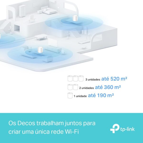 [Novo] TP-Link Deco X10 (1-pack) | Sistema Wi-Fi Mesh 6 para toda a casa AX1500 - Cobertura de até 360 m², 3 portas Gigabit por unidade, canal de banda 80MHz, ODFMA, 1024 QAM, branco - Imagem 6
