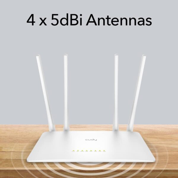 ROTEADOR GIGABIT DUAL-BAND WIFI CUDY AC1200 MODELO WR1200 - Imagem 3