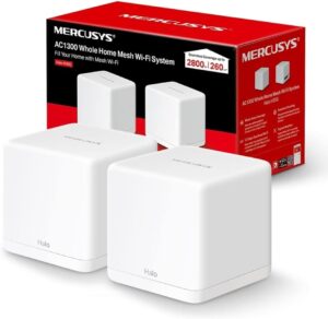 Roteador Gigabit Wi-Fi Mesh Mercusys HALO H30G (2 unid.) Wireless AC1300 Dual Band 2,4/5GHZ, Aplicativo Mercusys, Portas Full Gigabit, Branco