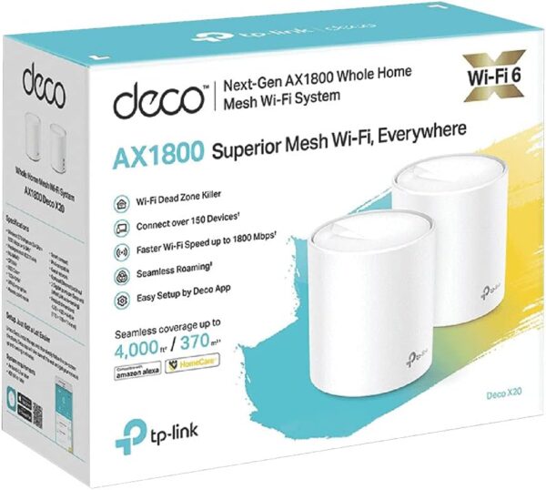 TP-LINK Deco X20(2- pack) Wi-fi 6 em Toda a Casa Mesh AX1800 - Imagem 4