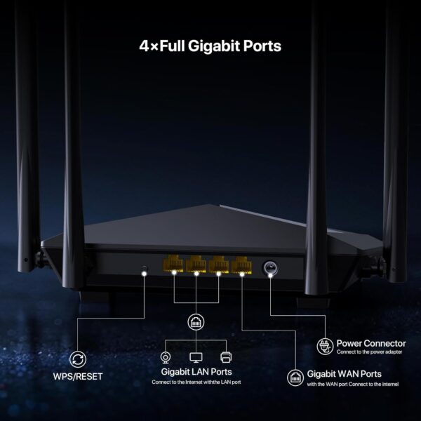 Rot Wifi Giga Ac1200Mbps 4Ant Tenda Ac10, Tenda, Roteadores - Imagem 8