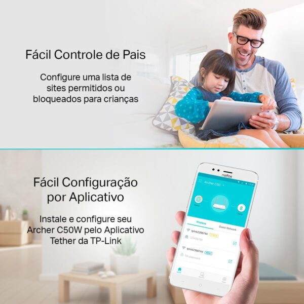 TP-Link, ROTEADOR WIRELESS DUAL BAND AC1200 ARCHER C50W - Imagem 6