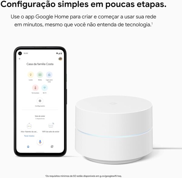 Google Wi-Fi Roteador Mesh AC1200 - 3 unidades - Imagem 2