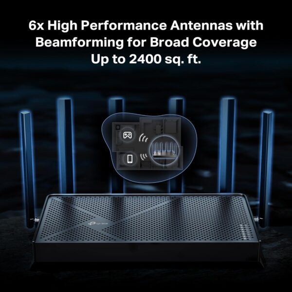 TP-Link Roteador Wi-Fi 7 de banda dupla Archer BE6500 (Archer BE400) | Portas duplas de 2,5 Gbps USB 3.0 | Cobre até 90 dispositivos | CPU Quad-core | HomeShield, IoT privada para segurança de rede - Imagem 7
