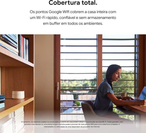 Google Wi-Fi Roteador Mesh AC1200 - 3 unidades - Imagem 3